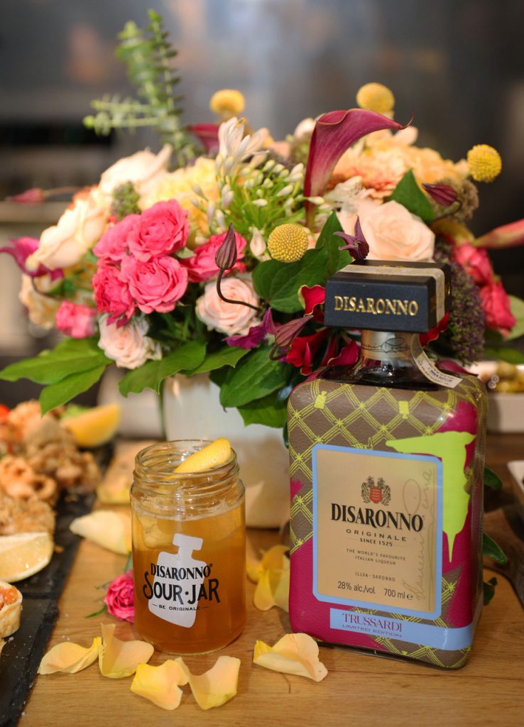 Disaronno wears Trussardi