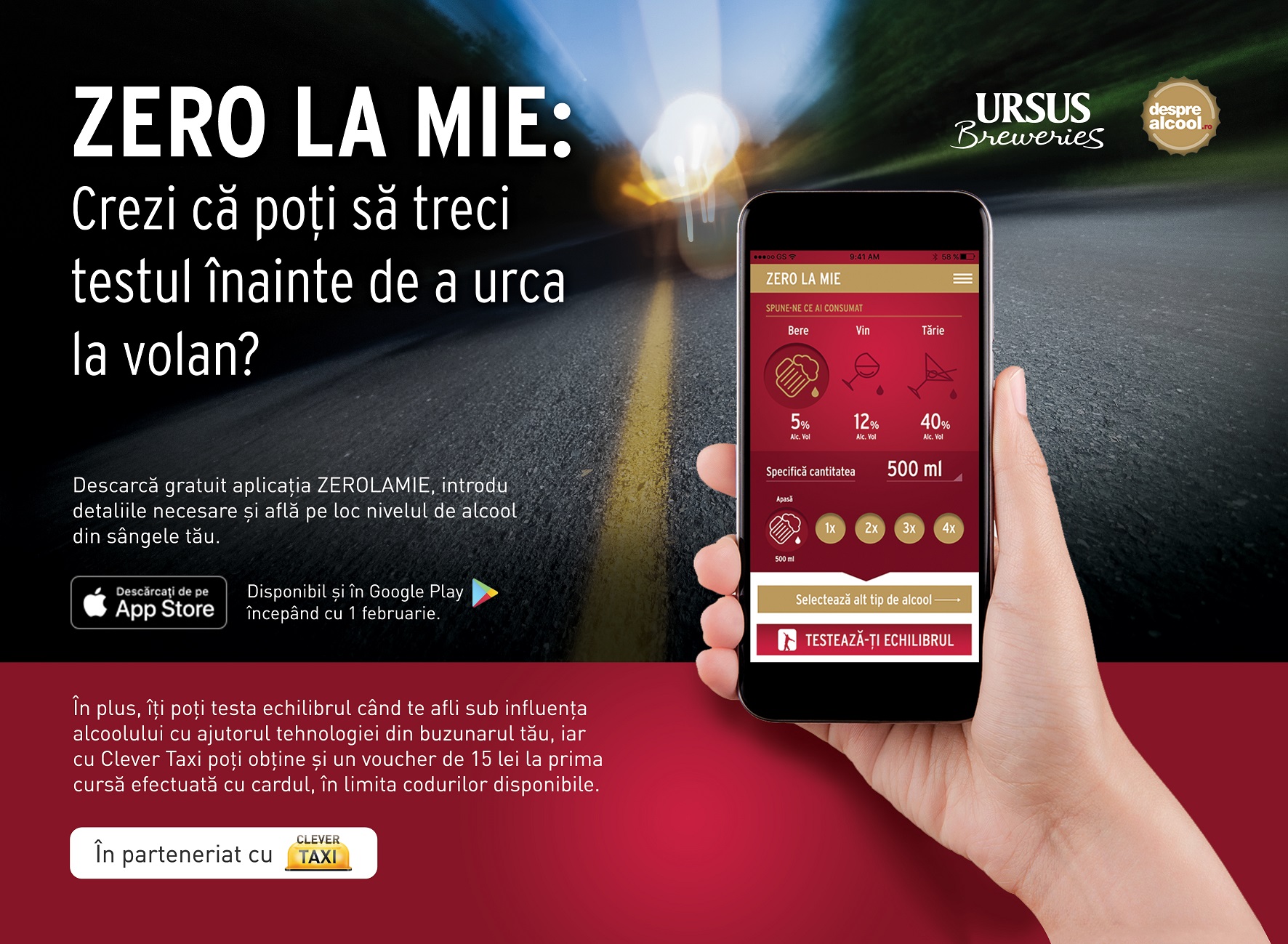 Ursus Breweries și Poliția Română au relansat de Sărbători aplicația Zero la Mie
