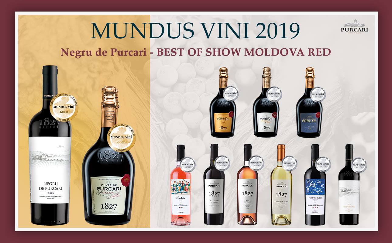 11 MEDALII PENTRU VINURILE PURCARI: „BEST OF SHOW” ȘI „BEST PRODUCER OF MOLDOVA”, LA MUNDUS VINI 2019