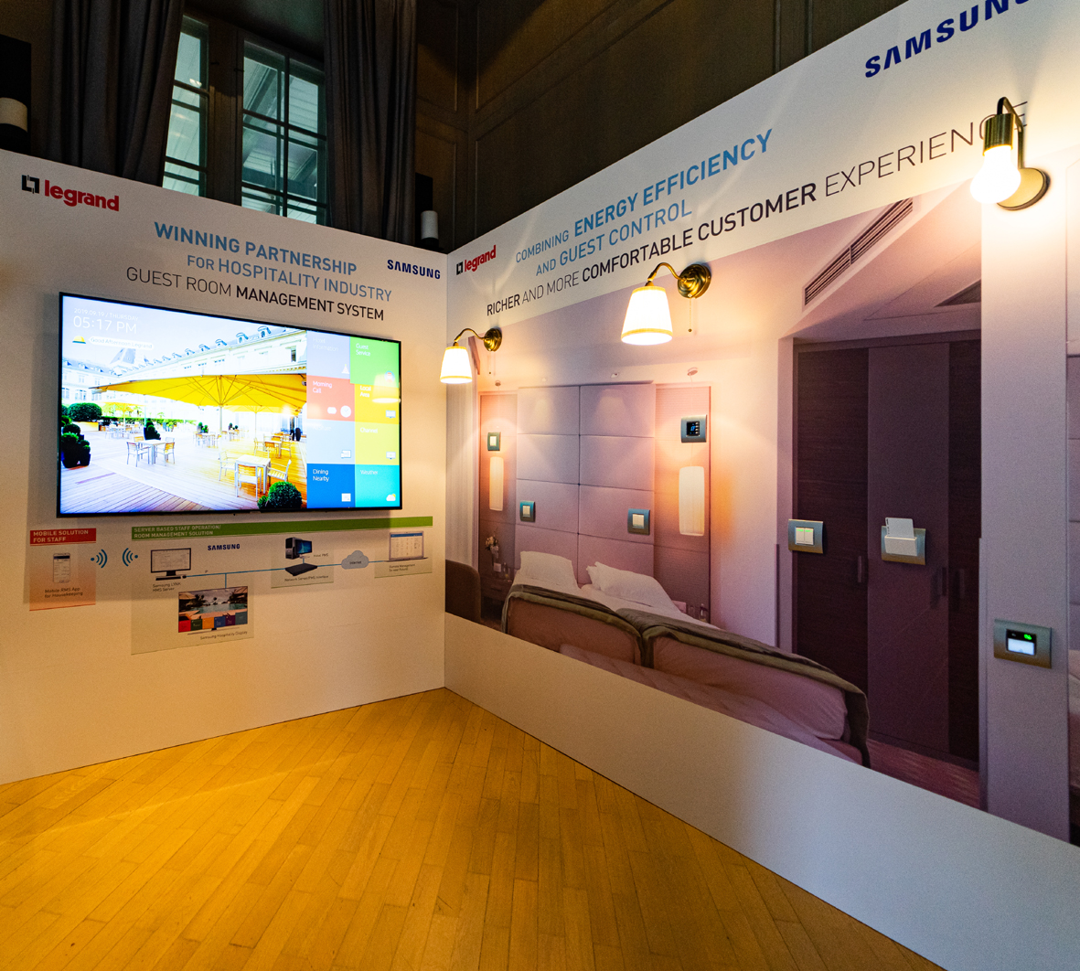 Legrand și Samsung lansează în premieră în România  o soluție pentru camere de hotel inteligente