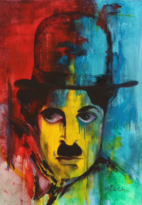 Charlie Chaplin Painting Portrait 1