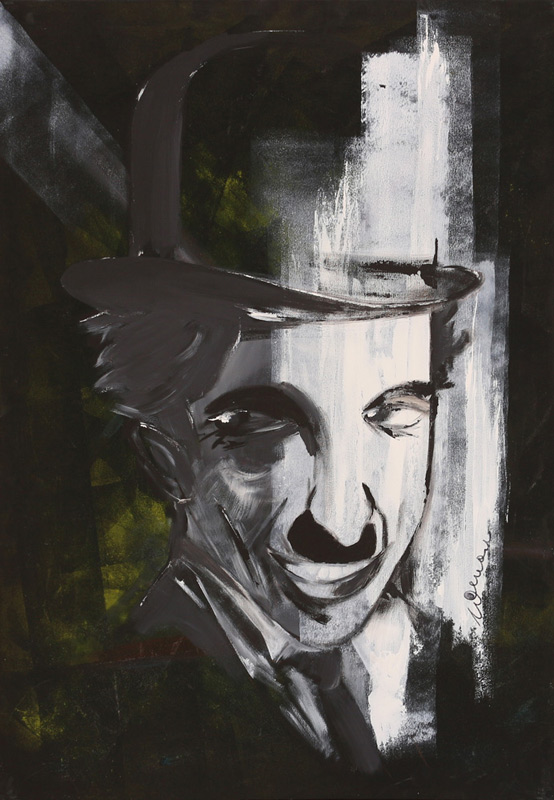 Charlie Chaplin Painting Portrait 2