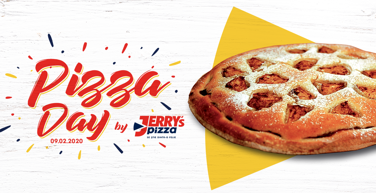 Jerry’s Pizza a sărbătorit în premieră Ziua Internațională a Pizzei și a oferit mii de pizza-desert clienților