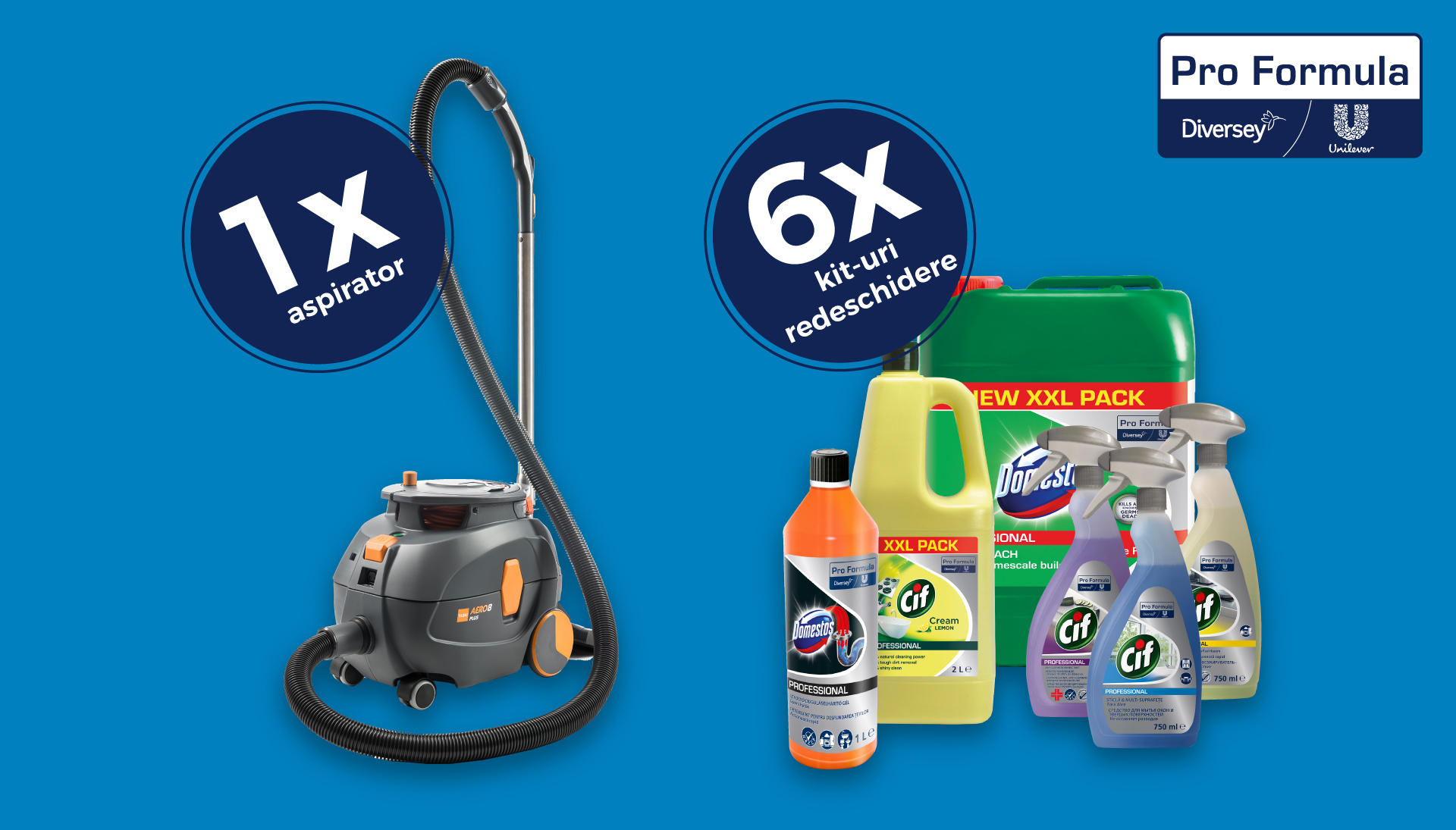 TOMBOLĂ PRO FORMULA: poți câștiga 1 aspirator TASKI AERO 8 Plus sau unul dintre cele 6 kit-uri pentru redeschidere