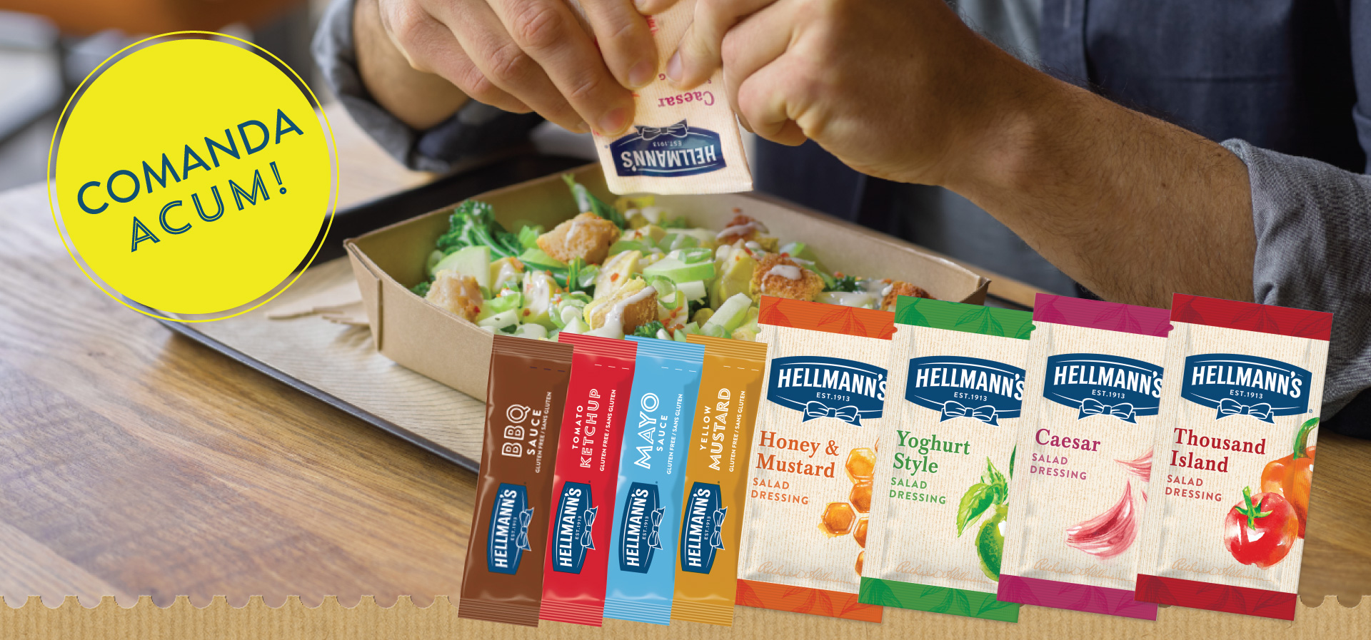 Descopera sosurile si dressing-urile portionate de la Hellmann’s