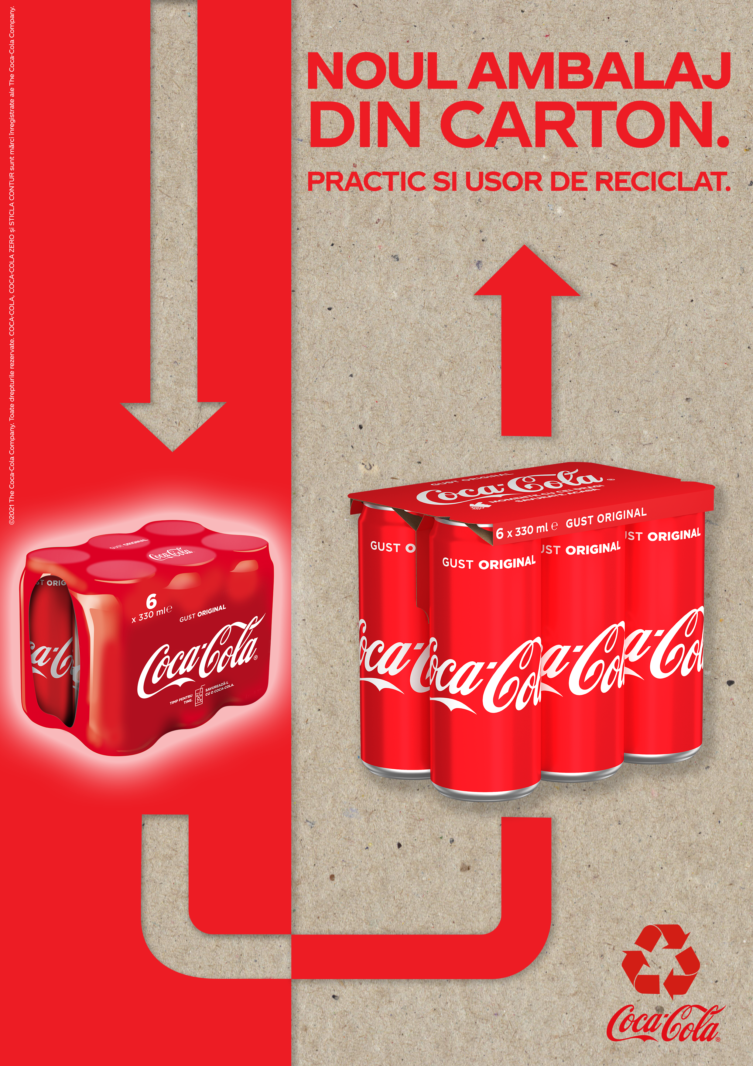 Sistemul Coca-Cola România aduce tehnologia Keel Clip™ în țară și începe înlocuirea foliei de plastic folosită pentru baxurile de doze