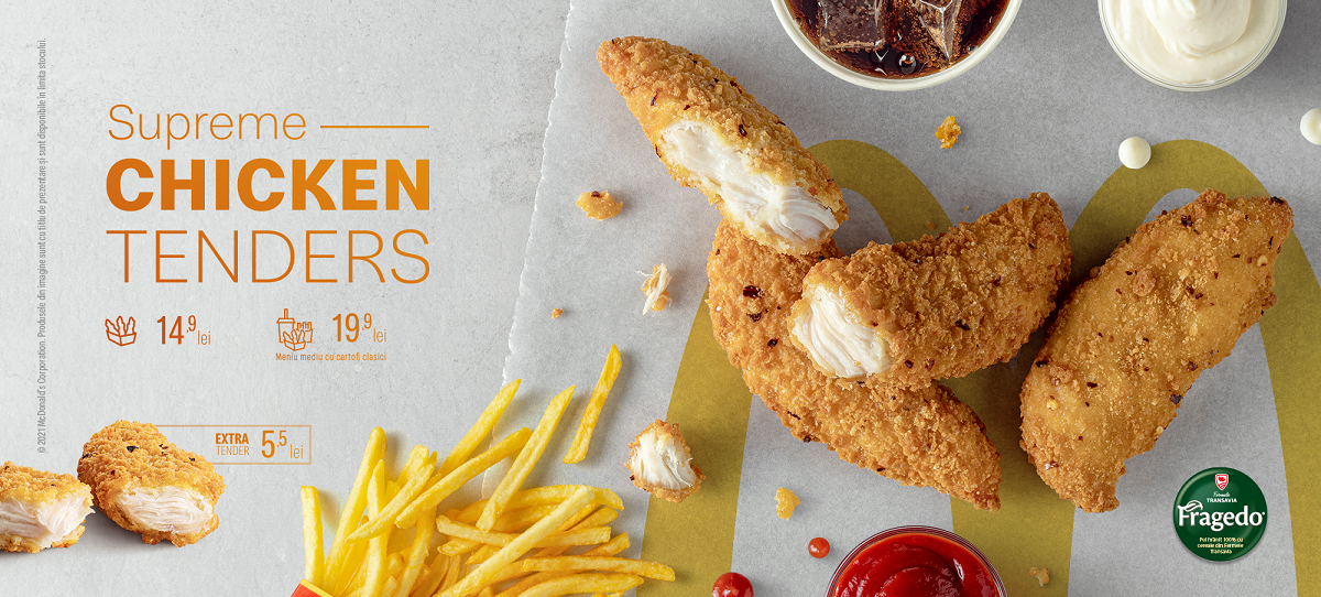 McDonald’s lansează în premieră Supreme Chicken Tenders dezvoltate împreună cu Transavia