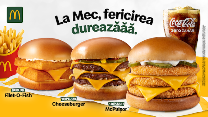 McDonald’s lansează un trio de excepție în meniul de toamnă: burgerii Triplu McPuișor, Triplu Cheeseburger și Dublu Filet-O-Fish