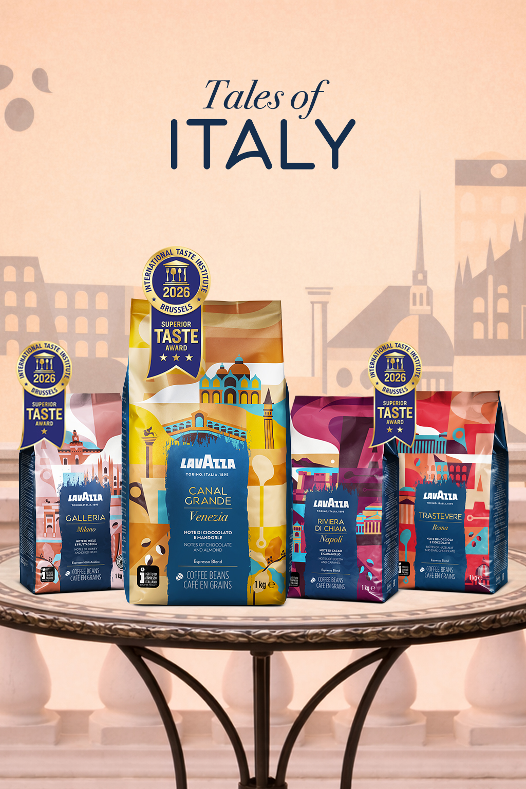 LAVAZZA PRIMEȘTE SUPERIOR TASTE AWARD 2026 PENTRU AMESTECURILE DE CAFEA LA RESERVA DE ¡TIERRA! ȘI TALES OF ITALY
